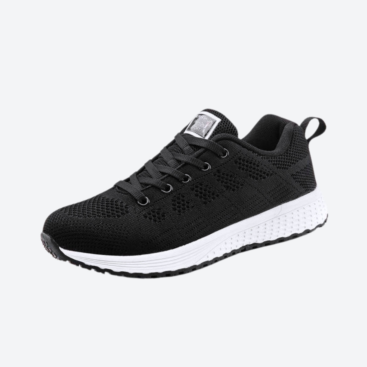 Damen Strick-Sneakers mit Schnürung Sportschuhe Laufschuhe bequeme Damen-Freizeitschuhe