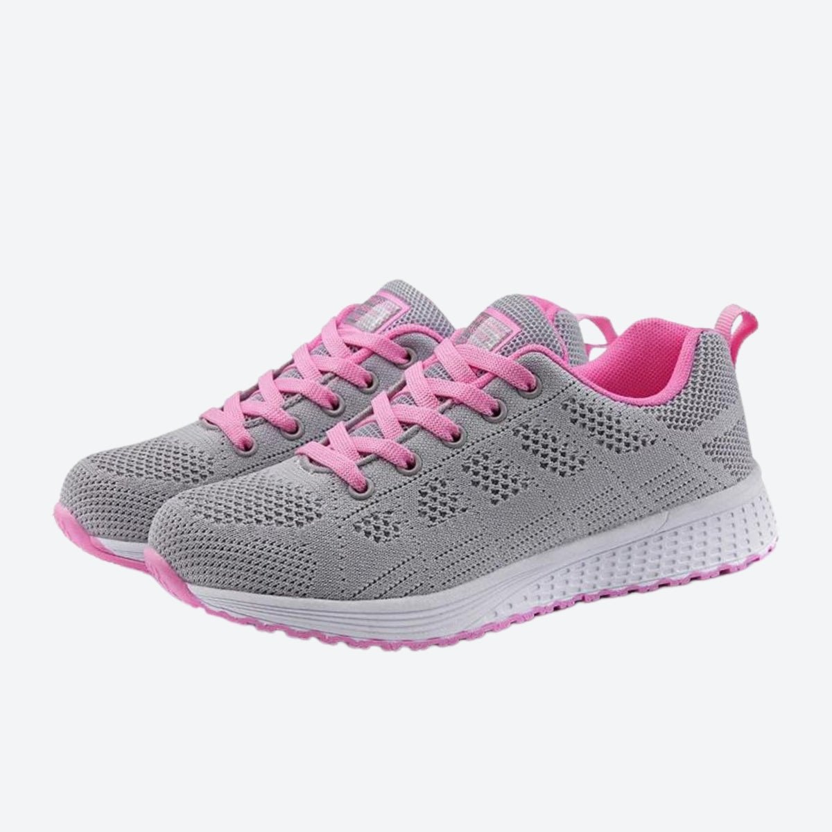 Damen Strick-Sneakers mit Schnürung Sportschuhe Laufschuhe bequeme Damen-Freizeitschuhe