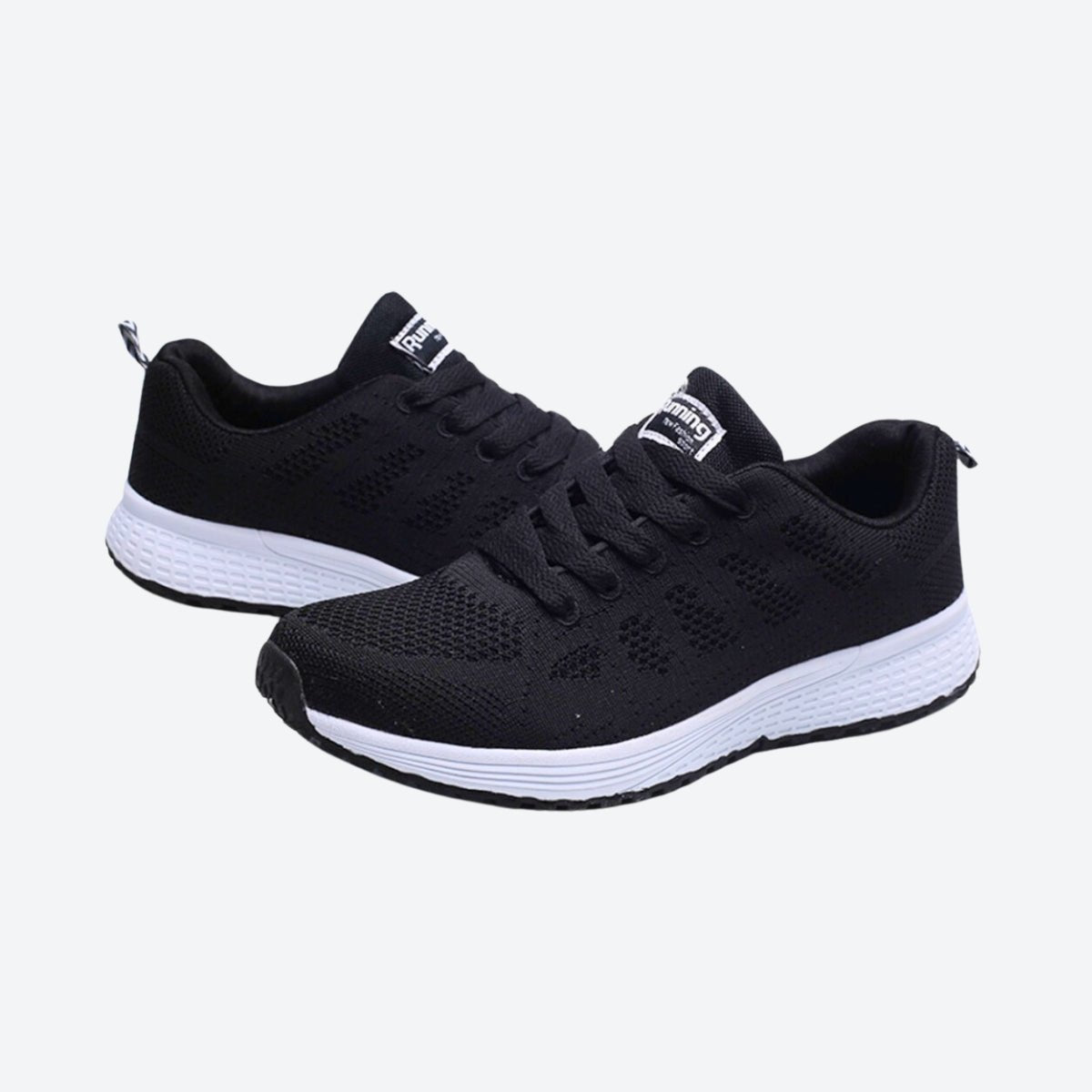 Damen Strick-Sneakers mit Schnürung Sportschuhe Laufschuhe bequeme Damen-Freizeitschuhe