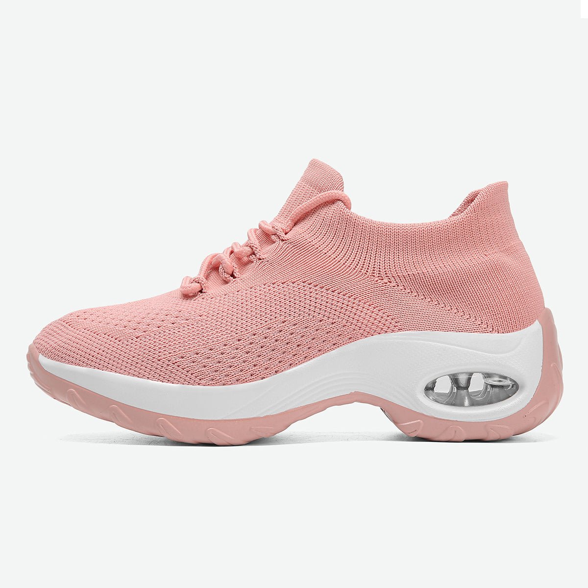 Damen Keilabsatz Plateau Sneaker Mode Casual Sportschuhe Atmungsaktive Mesh Luftpolster Laufschuhe für Damen