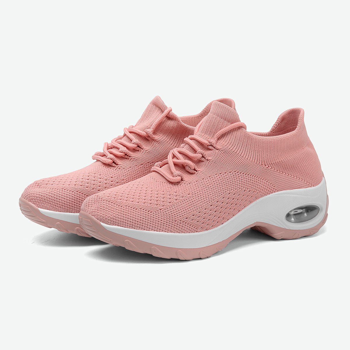 Damen Keilabsatz Plateau Sneaker Mode Casual Sportschuhe Atmungsaktive Mesh Luftpolster Laufschuhe für Damen
