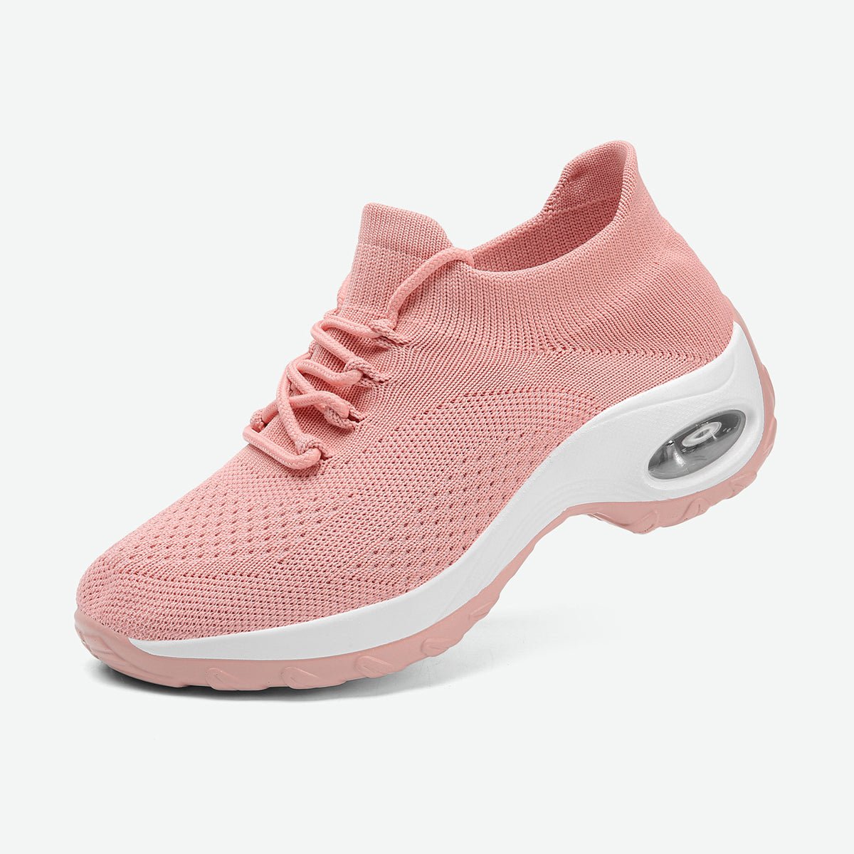 Damen Keilabsatz Plateau Sneaker Mode Casual Sportschuhe Atmungsaktive Mesh Luftpolster Laufschuhe für Damen