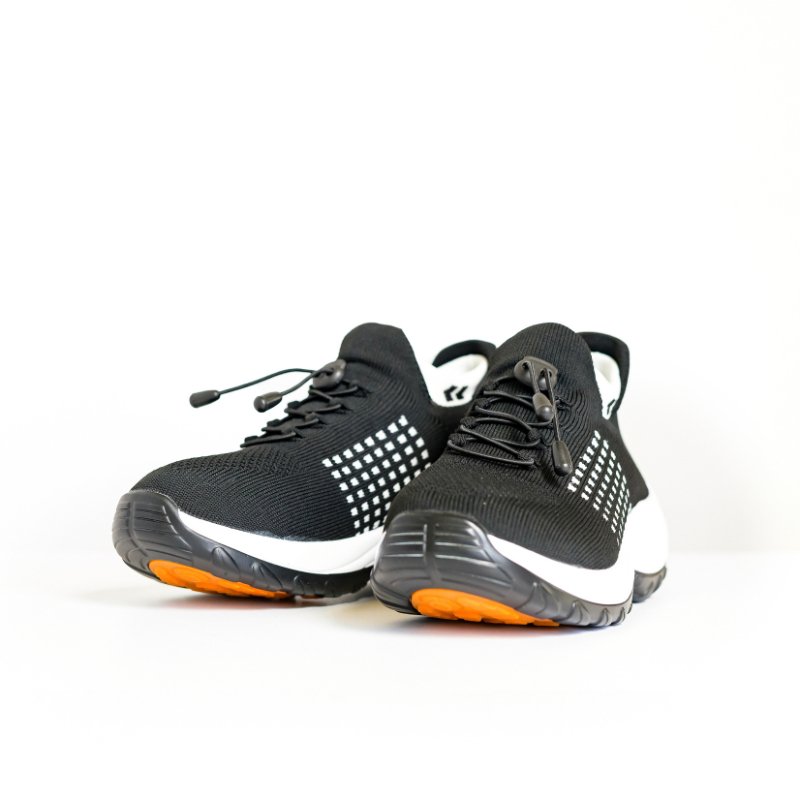 Orthopädische Schuhe mit Stretch-Kissen - Schwarz Weiß