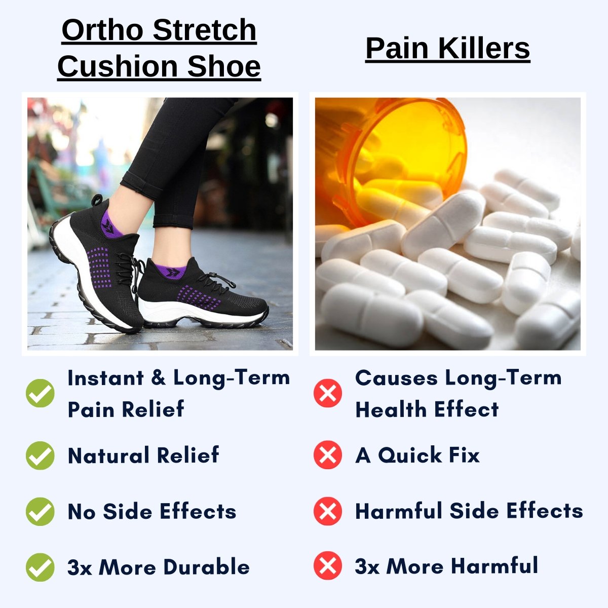 Orthopädische Schuhe mit Stretch-Polsterung – Linderung von Fußschmerzen