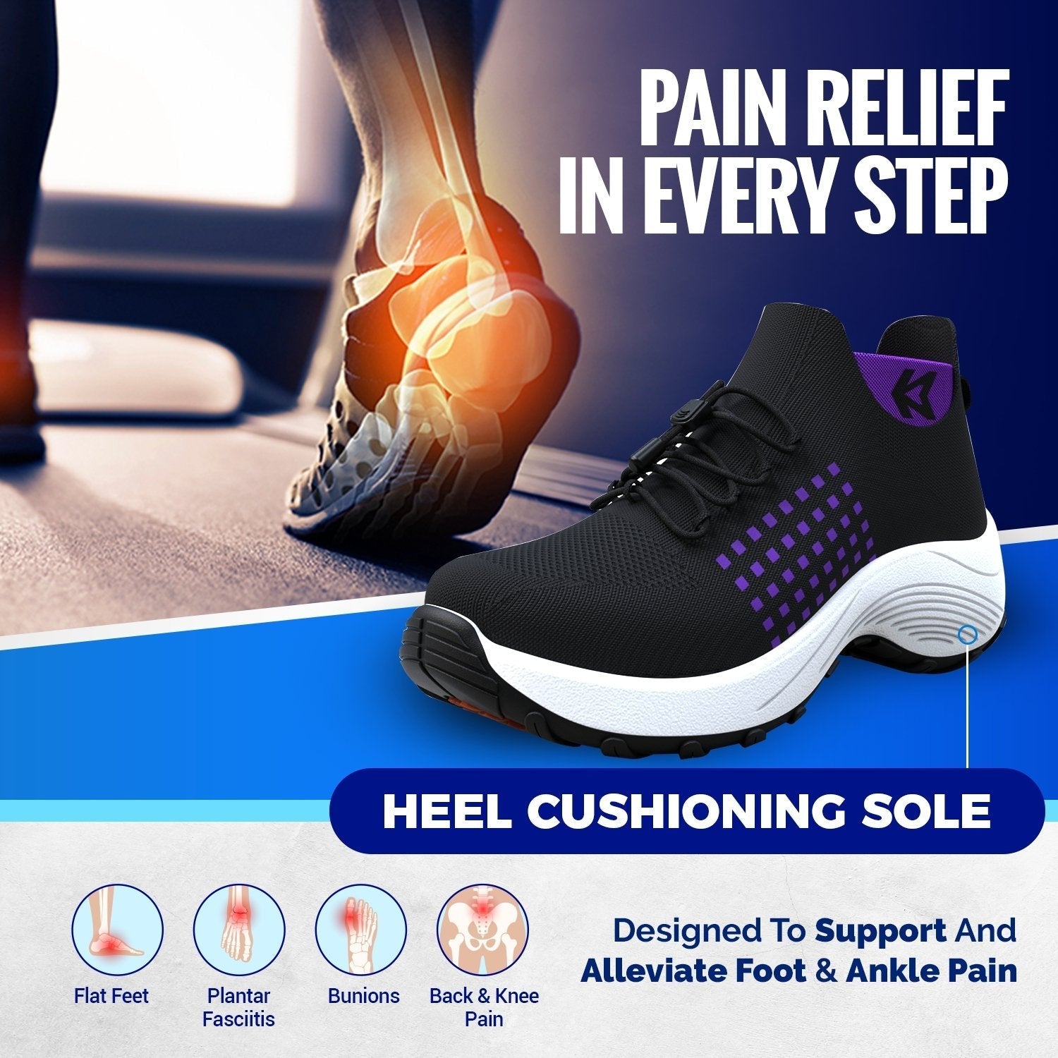 Orthopädische Schuhe mit Stretch-Polsterung – Linderung von Fußschmerzen