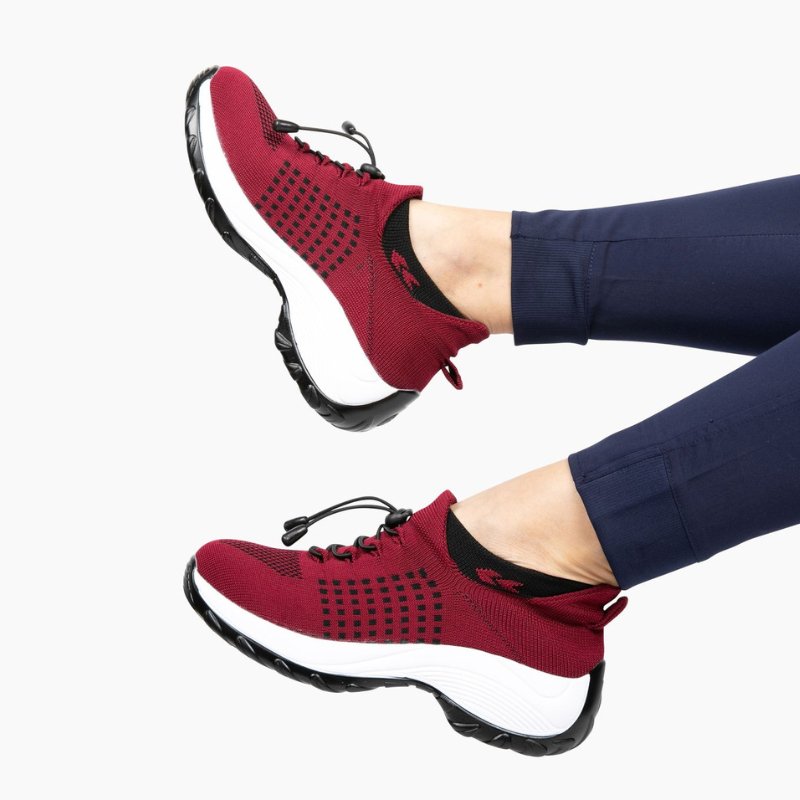 Orthopädische Schuhe mit Stretch-Kissen - Rot