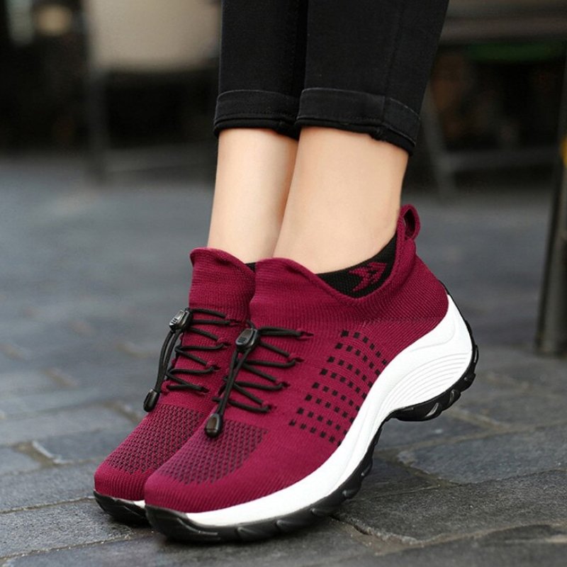 Orthopädische Schuhe mit Stretch-Kissen - Rot
