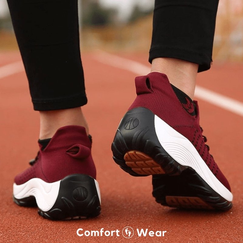 Orthopädische Schuhe mit Stretch-Kissen - Rot
