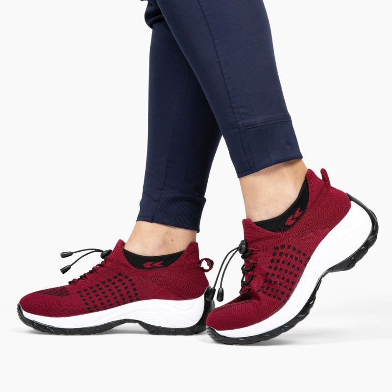 Orthopädische Schuhe mit Stretch-Kissen - Rot