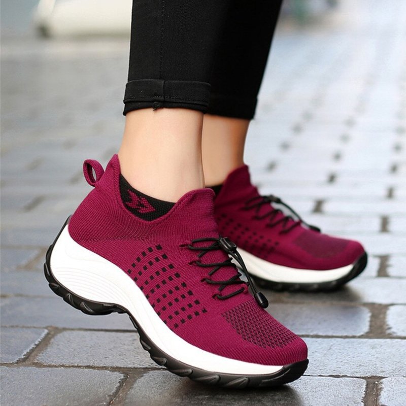 Orthopädische Schuhe mit Stretch-Kissen - Rot