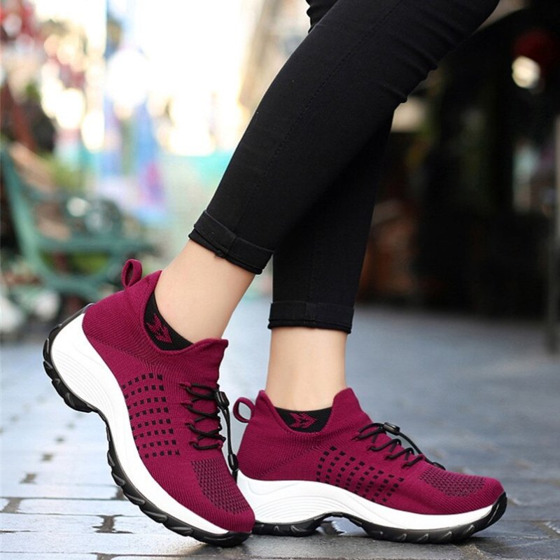 Orthopädische Schuhe mit Stretch-Kissen - Rot