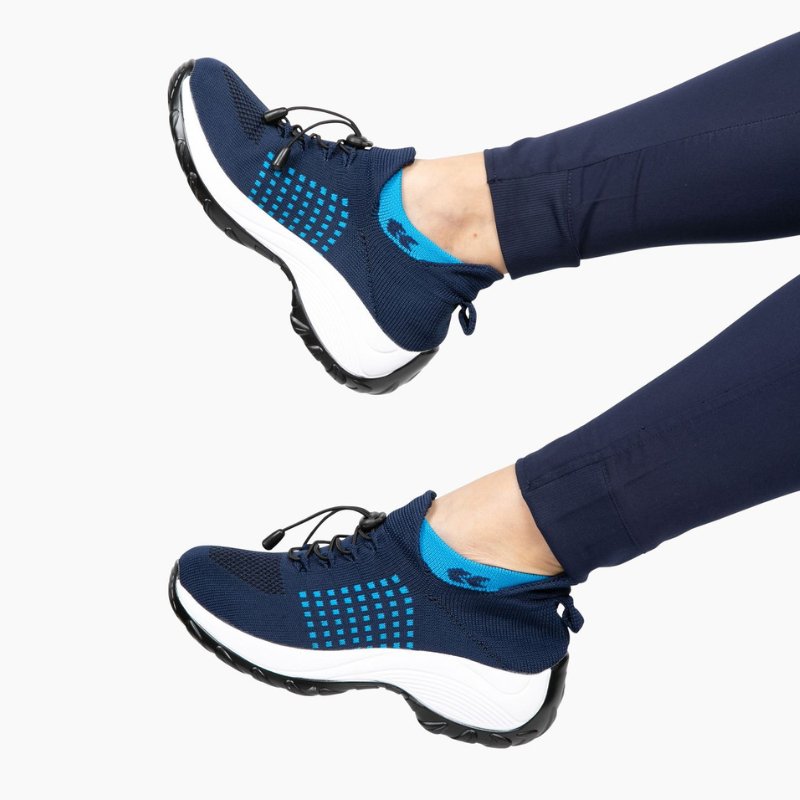 Orthopädische Schuhe mit Stretch-Kissen - Weiß Blau