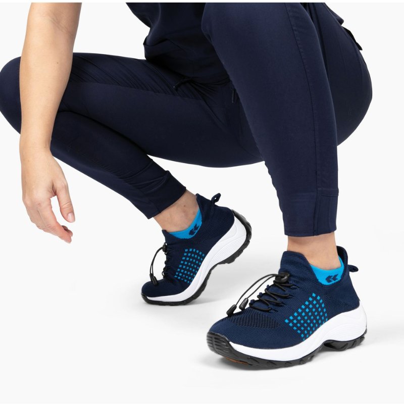 Orthopädische Schuhe mit Stretch-Kissen - Weiß Blau