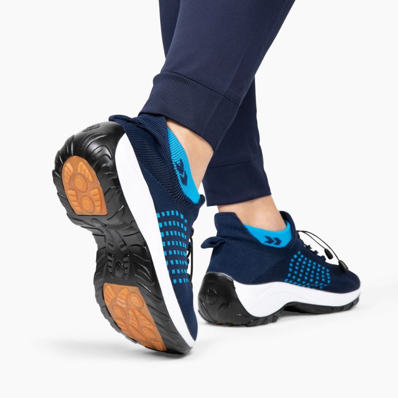 Orthopädische Schuhe mit Stretch-Kissen - Weiß Blau