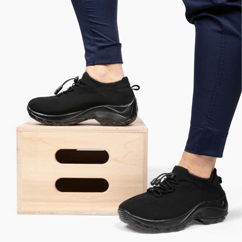 Orthopädische Schuhe mit Stretch-Kissen - Mitternachtsschwarz