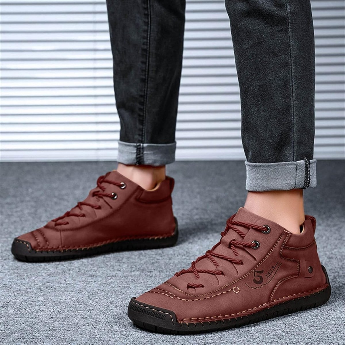 Dacomfy Herren Freizeitschuhe Slip-On Loafers Knöchel