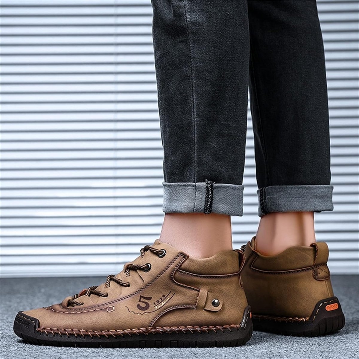 Dacomfy Herren Freizeitschuhe Slip-On Loafers Knöchel