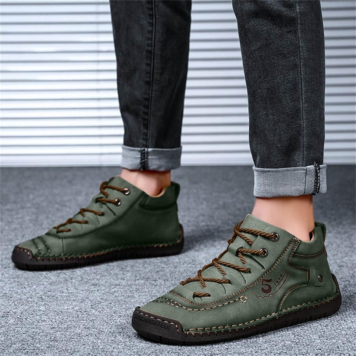 Dacomfy Herren Freizeitschuhe Slip-On Loafers Knöchel