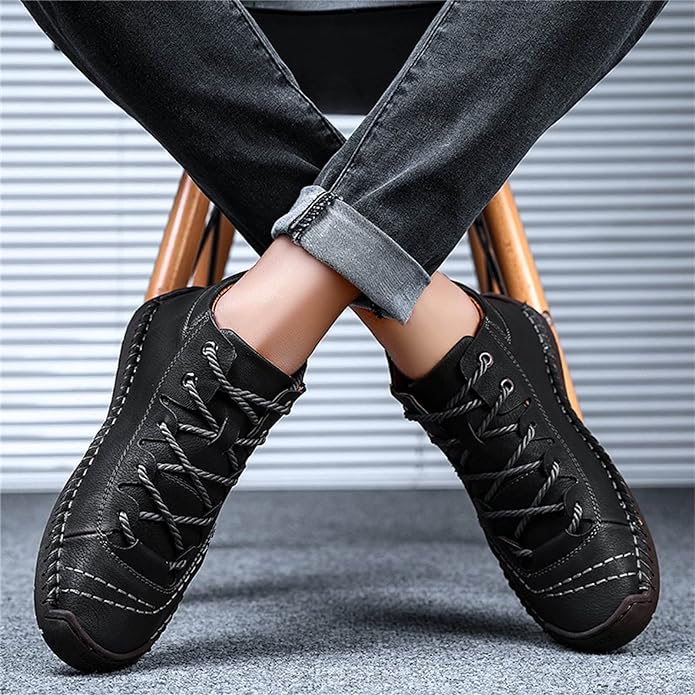 Dacomfy Herren Freizeitschuhe Slip-On Loafers Knöchel