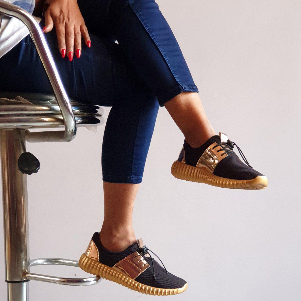 Neue Damen Slip-On-Turnschuhe flach zum Schnüren bequem leicht