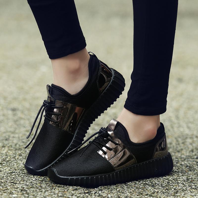 Neue Damen Slip-On-Turnschuhe flach zum Schnüren bequem leicht