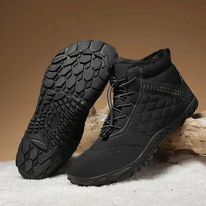 Warme pelzgefütterte rutschfeste Schneestiefel für Herren für die Arbeit im Winter im Freien