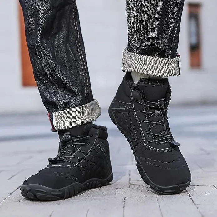 Warme pelzgefütterte rutschfeste Schneestiefel für Herren für die Arbeit im Winter im Freien