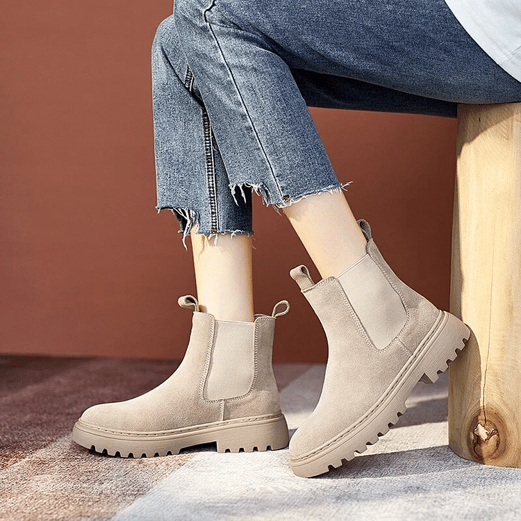 Orthopädische Stiefeletten für Damen mit dicker Sohle