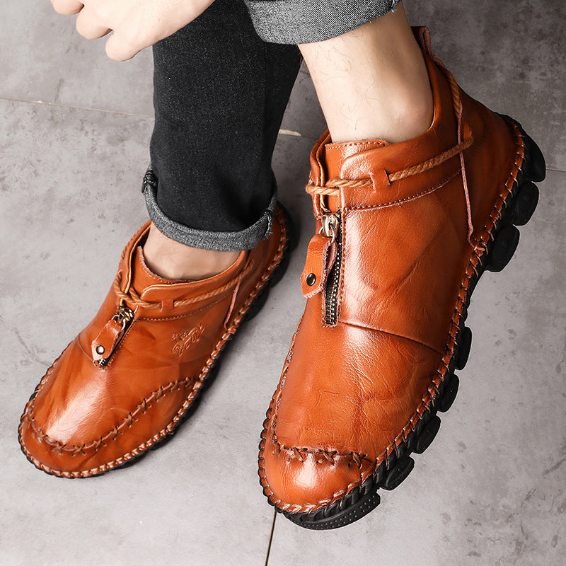 Herrenstiefeletten aus echtem Leder