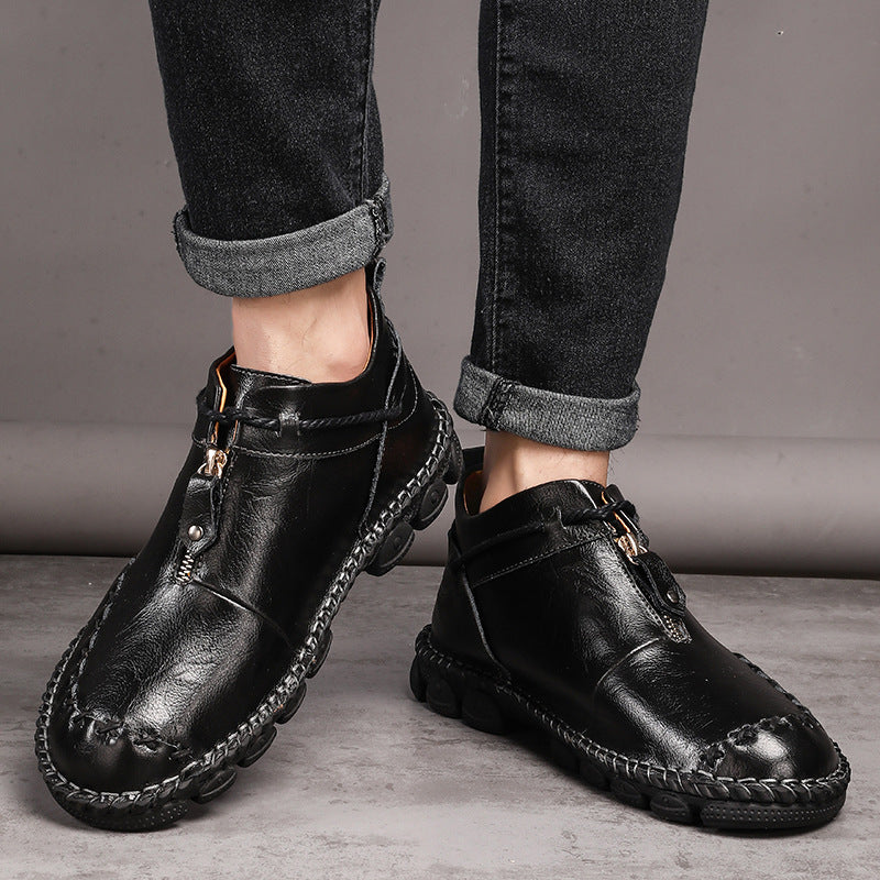Herrenstiefeletten aus echtem Leder
