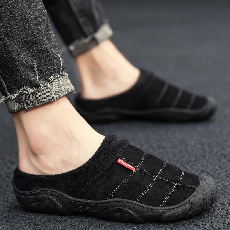 Winter Plüsch Hause Baumwolle Hausschuhe Große Outdoor Schuhe