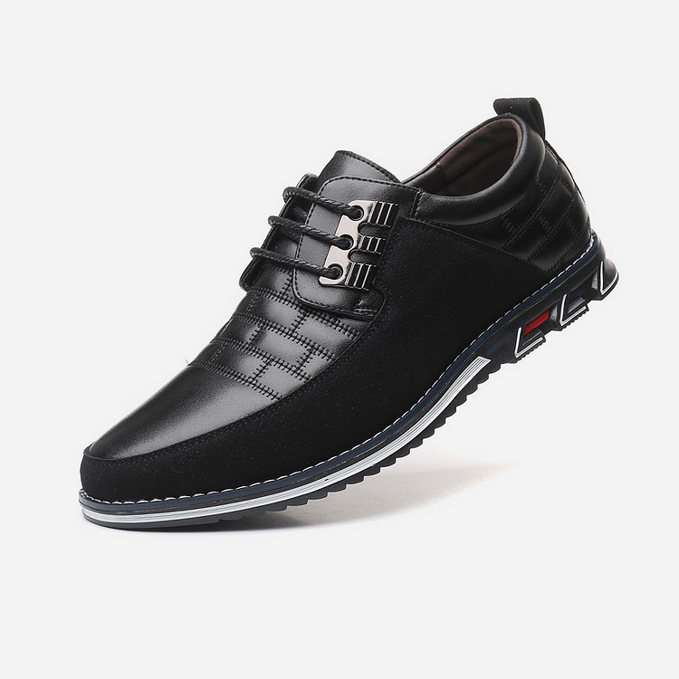 Herren Freizeitschuhe aus Leder britische Schnürschuhe Business-Loafer Oxford bequem atmungsaktiv fürs Autofahren Büro