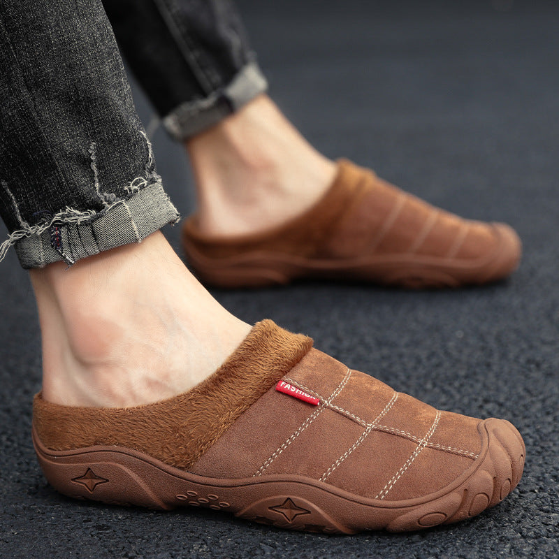 Winter Plüsch Hause Baumwolle Hausschuhe Große Outdoor Schuhe