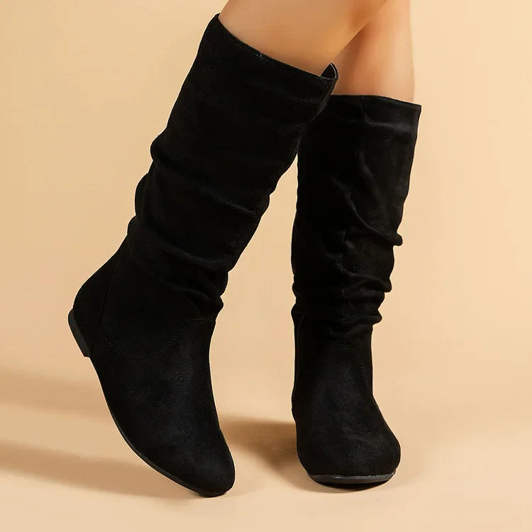 Damen Westernstiefel mit seitlichem Reißverschluss und halbhoher Stiefelette