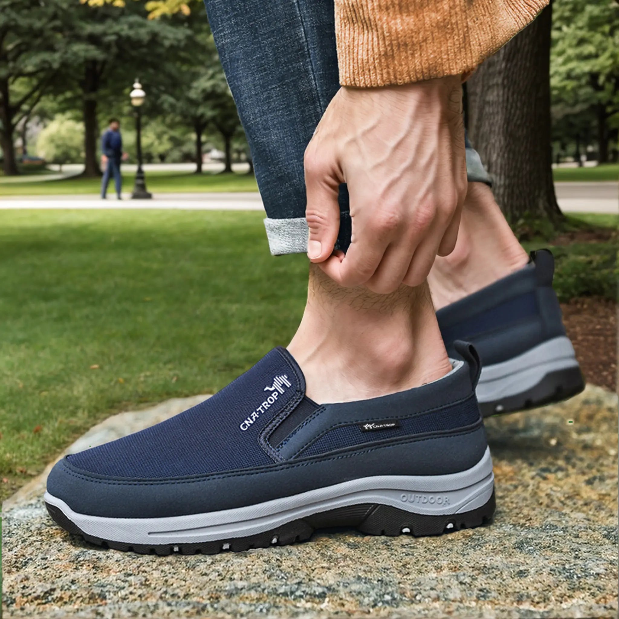 Atmungsaktive orthopädische leichte Wanderschuhe für unterwegs - Blau