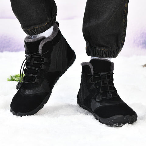 Barfußschuhe Winter wasserdichte Trailrunning-Schuhe warm gefütterte Winterschuhe