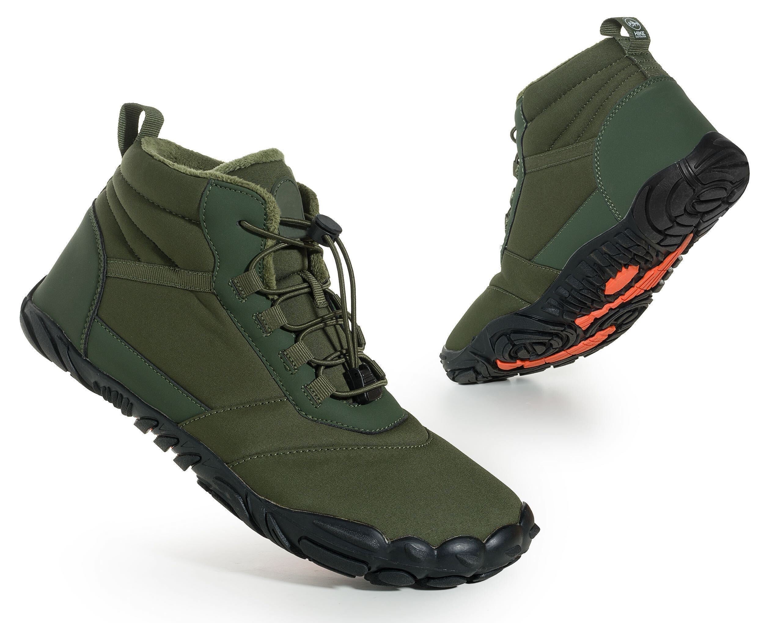 Rutschfeste wasserdichte Barfuß Einlegesohlen Winterschuhe – Grün