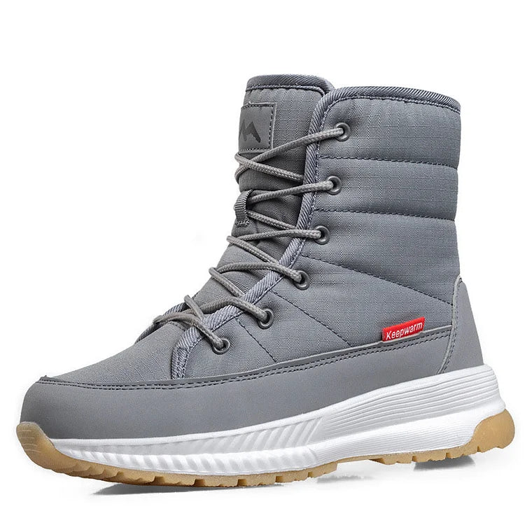 Winter-Schneestiefel aus rutschfestem Samt mit Schnürung