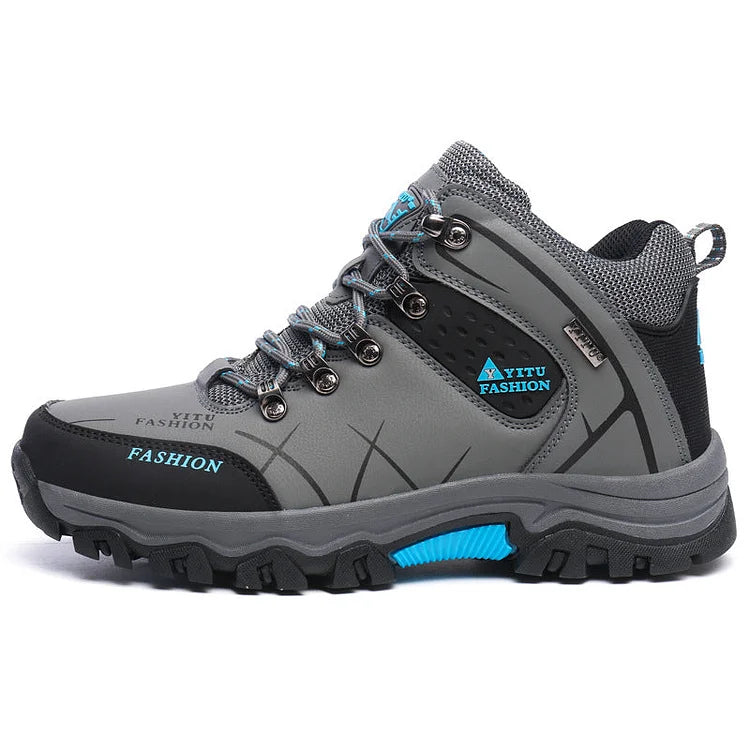 Herren wasserdichte Leder warme Outdoor Wanderstiefel Arbeitsschuhe Winter Schneeschuhe