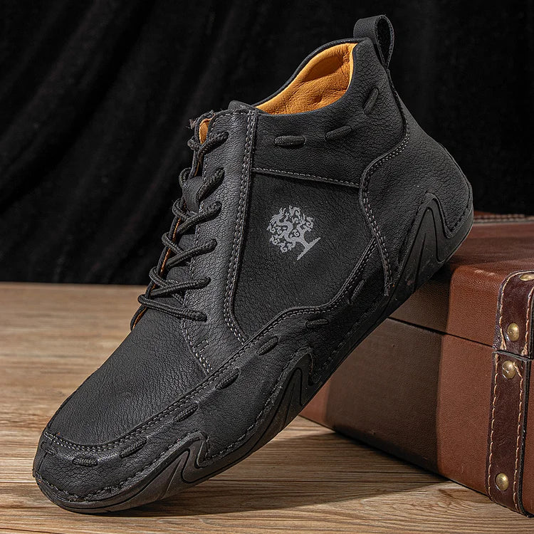 Atmungsaktive bequeme rutschfeste handgefertigte Baker-Stiefel zum Schnüren für Herren