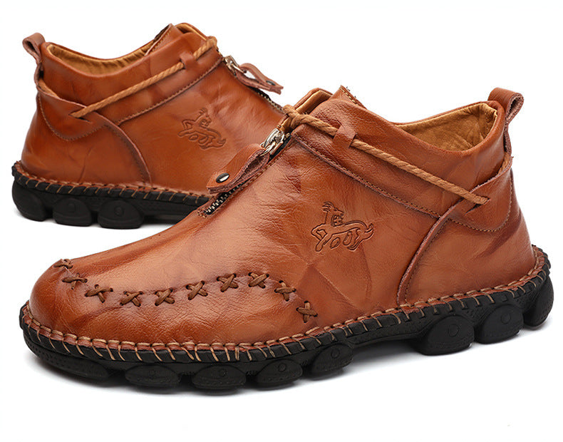 Herrenstiefeletten aus echtem Leder