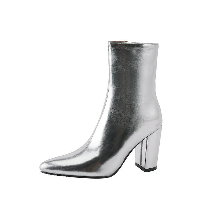 Damen-Stiefeletten in Gold-Metallic