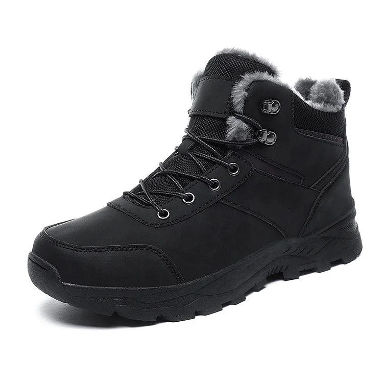 Wasserdichte Winterstiefel mit Fleecefutter und dicken High-Top-Schneestiefeln für Herren