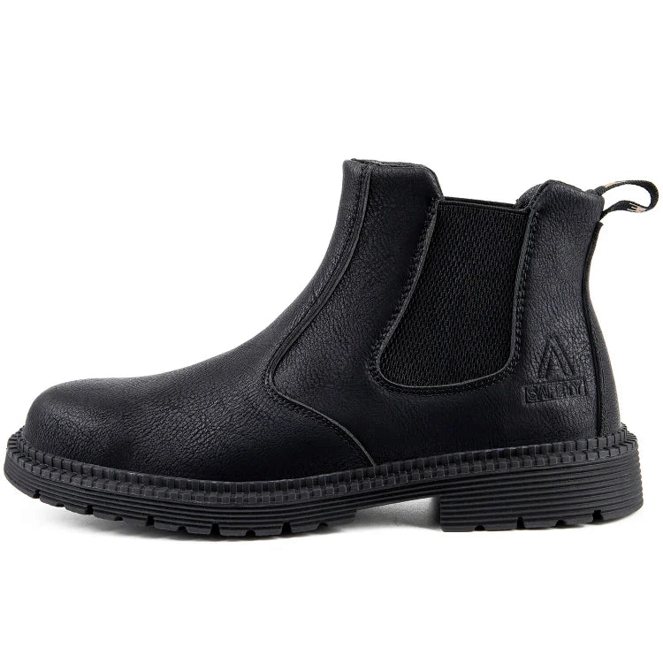 Wasserdichte Slip-On-Stiefel mit Stahlkappe