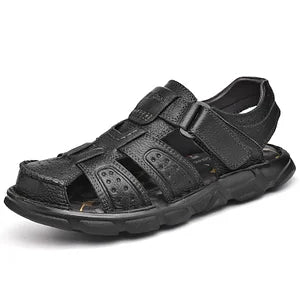 Hochwertige Sandalen aus Kuhleder für den Sommer im Freien handgefertigt für Herren modisch bequem für den Strand aus Leder