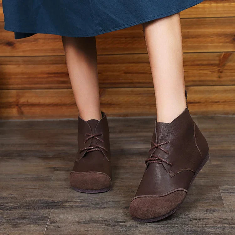 Honyy Premium Schnürstiefeletten echte bequeme Lederstiefel