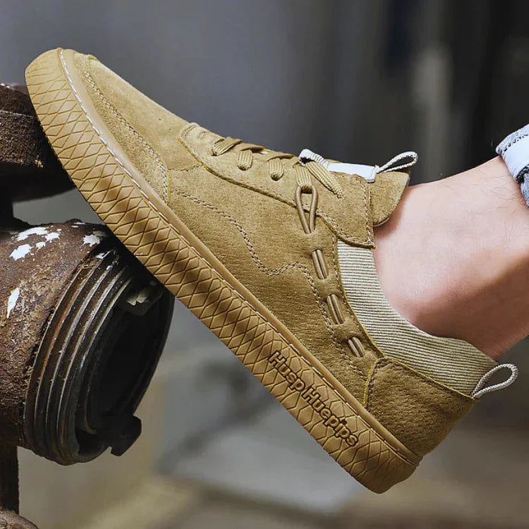 Lässige Wildleder-Sneakers für Herren mit strukturierter Sohle