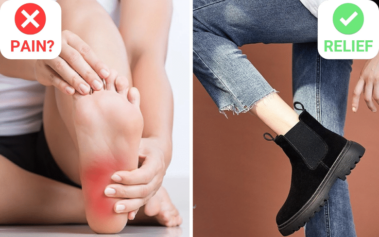 Orthopädische Stiefeletten für Damen mit dicker Sohle