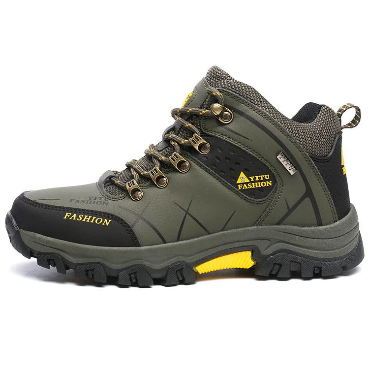 Herren wasserdichte Leder warme Outdoor Wanderstiefel Arbeitsschuhe Winter Schneeschuhe