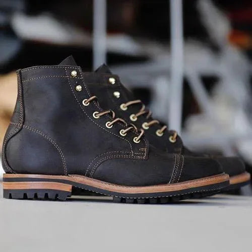 Retro Low Heel Herren Casual All-Match Herren Kurze Stiefel